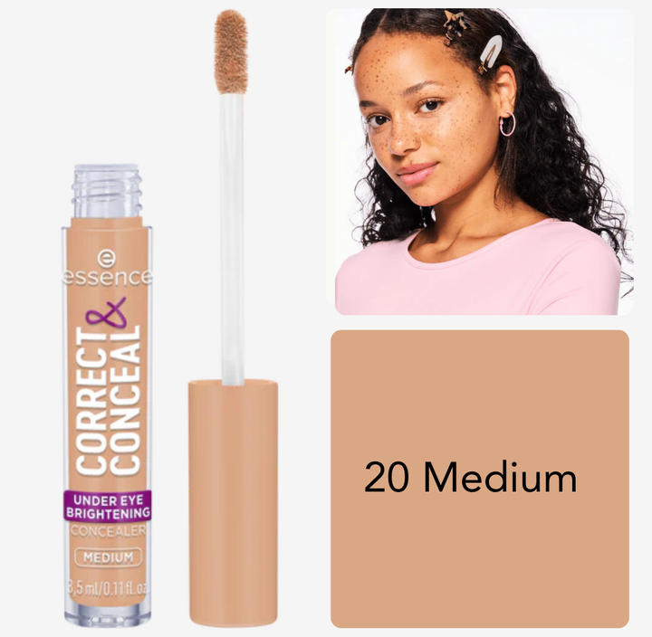 Essence CORRECT & CONCEAL under eye brightening concealer - 3,5ml | ايسنس كونسيلر لتفتيح و تصحيح منطقة تحت العين - 3.5 مل