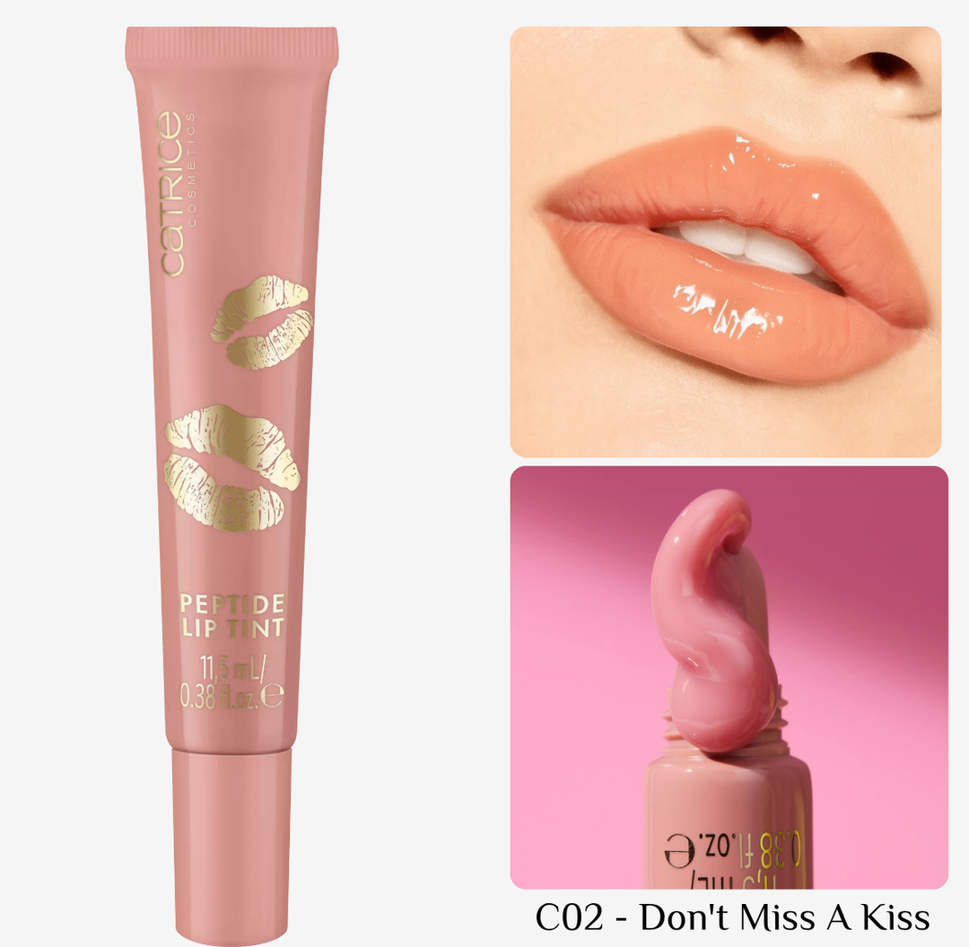 Catrice Lip Gloss - Kiss & Glow - Peptide Lip Tint - 11,5 ml | كاتريس ليب غلوس - كيس آند جلو - بيبتايد ليب تينت - 11.5 مل