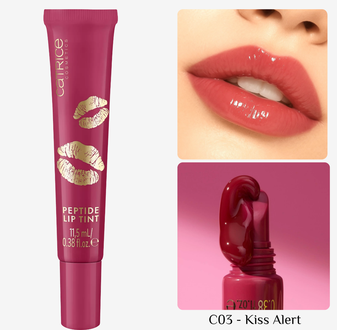 Catrice Lip Gloss - Kiss & Glow - Peptide Lip Tint - 11,5 ml | كاتريس ليب غلوس - كيس آند جلو - بيبتايد ليب تينت - 11.5 مل