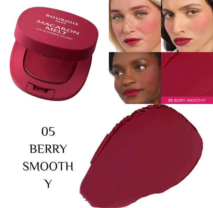 Bourjois Macaron Melt Lip & Cheek Flush 5g | برجوا بلاش كريمي للخدود والشفاه - 5 غ