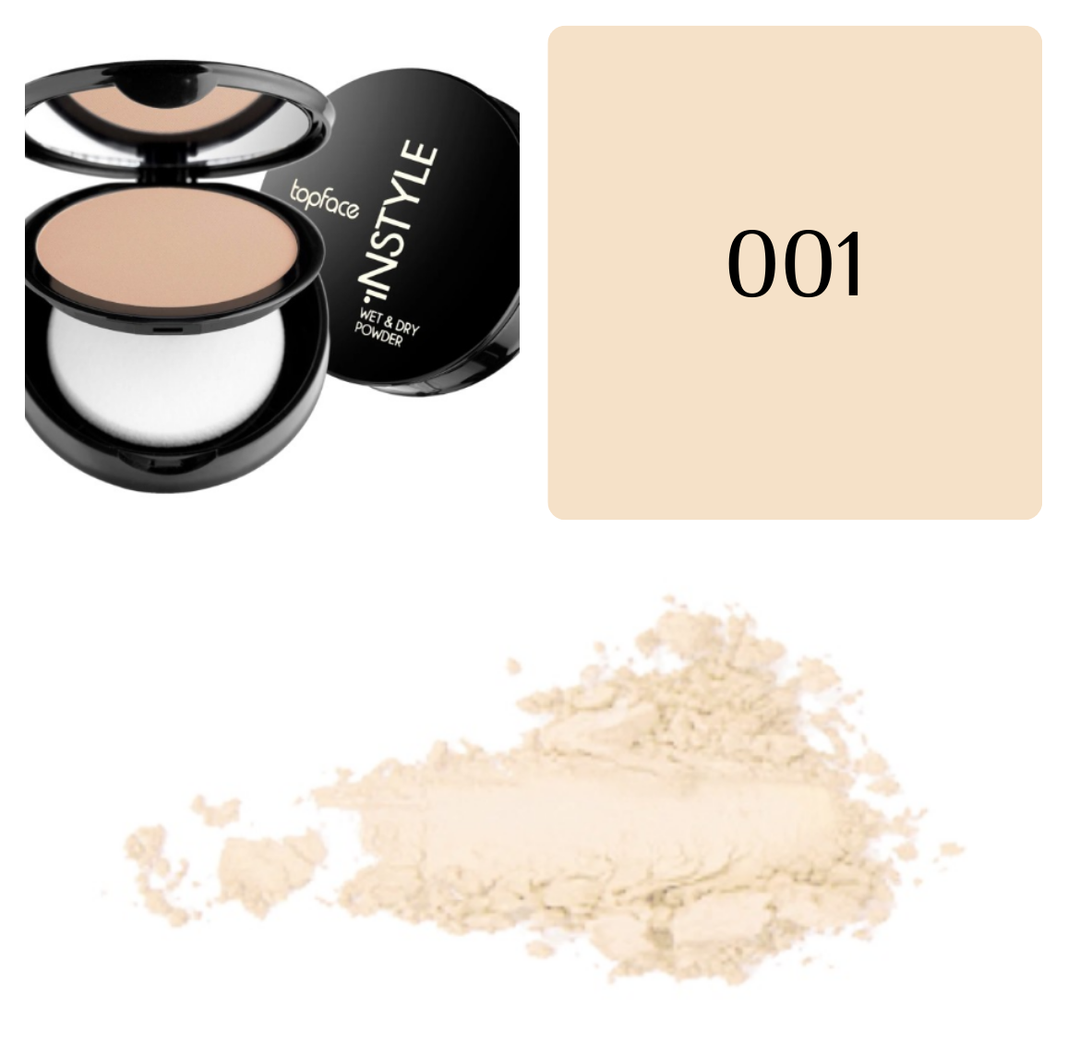 Topface Instyle Wet& Dry Powder - 10g | توب فيس بودرة كريم اساس - 10 غ