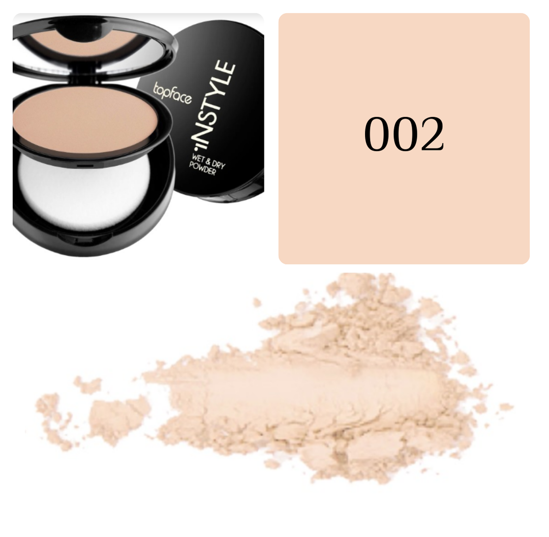 Topface Instyle Wet& Dry Powder - 10g | توب فيس بودرة كريم اساس - 10 غ