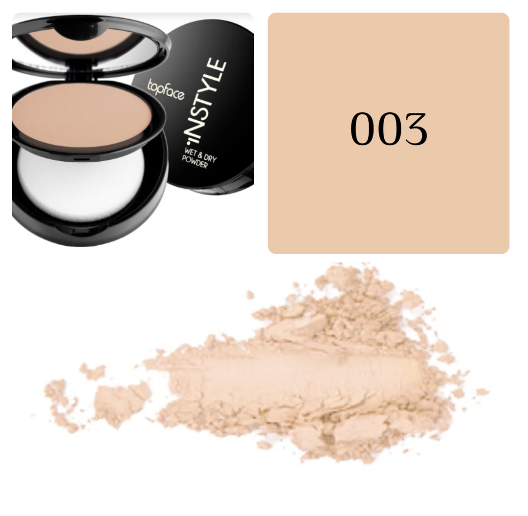 Topface Instyle Wet& Dry Powder - 10g | توب فيس بودرة كريم اساس - 10 غ