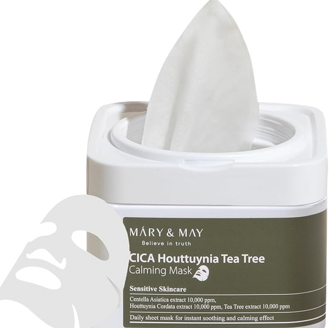 MARY & MAY Cica Houttuynia Tea Tree Calming Mask 400 g | ماسك مهدئ من ماري أند ماي بسكا هوتتونيا وزيت شجرة الشاي – 400 جم