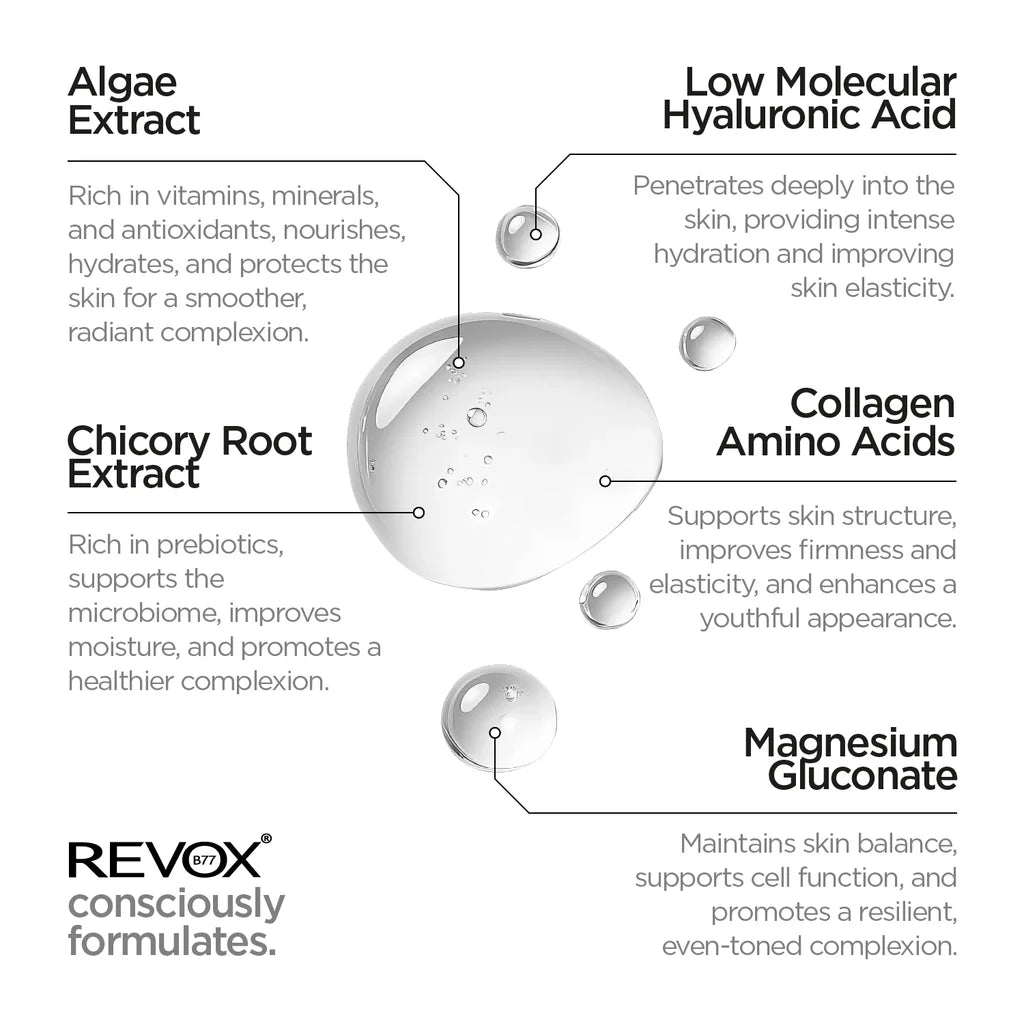 REVOX Just Marine Collagen +Ha - 30ml |  ريفوكس سيروم الكولاجين والهيالورنيك اسيد -30 مل