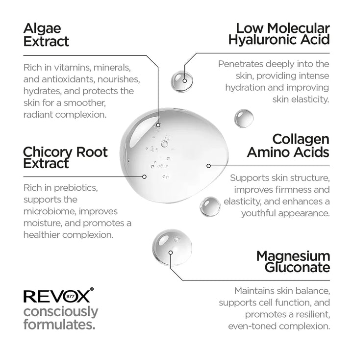 REVOX Just Marine Collagen +Ha - 30ml |  ريفوكس سيروم الكولاجين والهيالورنيك اسيد -30 مل