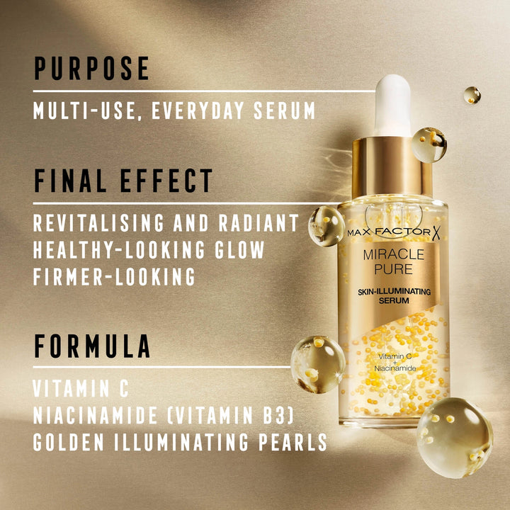 MAXFACTOR Miracle Pure Skin-Illuminating Serum - 30ml | ماكس فاكتر سيروم مضيئ للبشرة - 30 مل