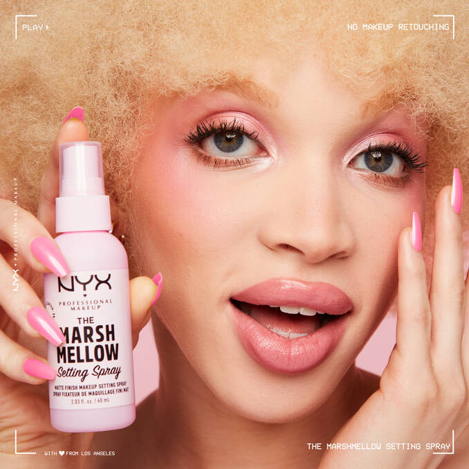 NYX The Marshmellow Matte Finish Makeup Setting Spray - 60ml|ان واي اكس بخاخ تثبيت المكياج مارشميلو  -60 مل