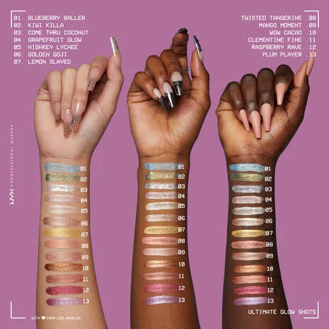 NYX Ultimate Glow Shots Brightening Liquid Eyeshadow - 7.5ml | ان واي اكس اي شادو سائل - 7.5 مل