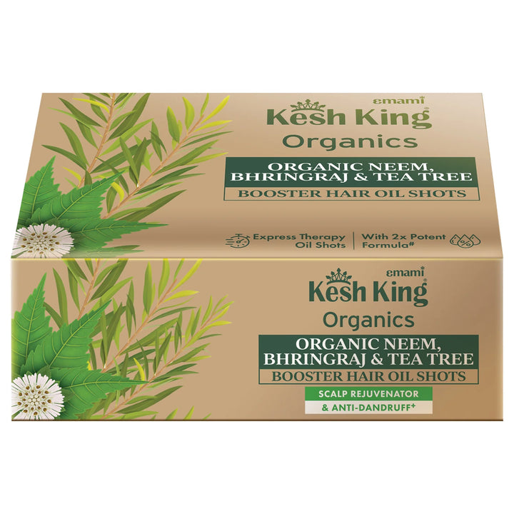 Kesh King Organic Bhringraj & Curry leaves Anti - Dandruff - 8vialsx6ml | كيش كينج زيت لمعالجة القشرة - 8 عبوات x 6 مل