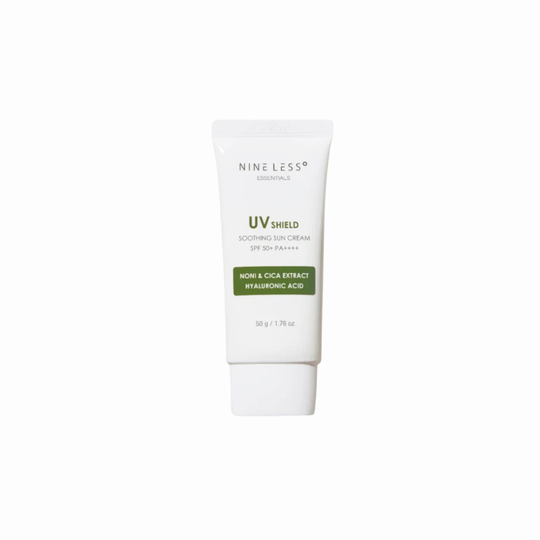 NINE LESS UV SHIELD SOOTHING SUN CREAM SPF50+ PA++++ - 50g | ناين ليس كريم واقي شمسي spf50+ - 50 غرام