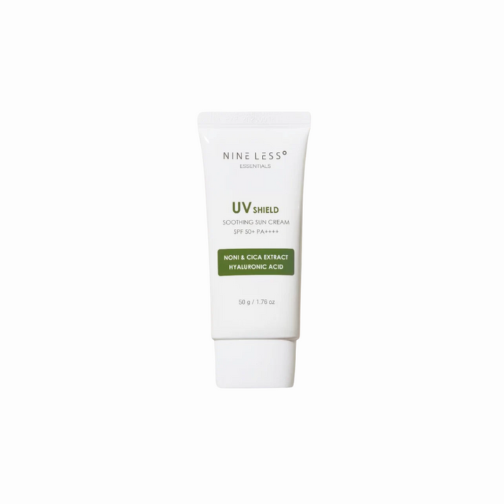 NINE LESS UV SHIELD SOOTHING SUN CREAM SPF50+ PA++++ - 50g | ناين ليس كريم واقي شمسي spf50+ - 50 غرام