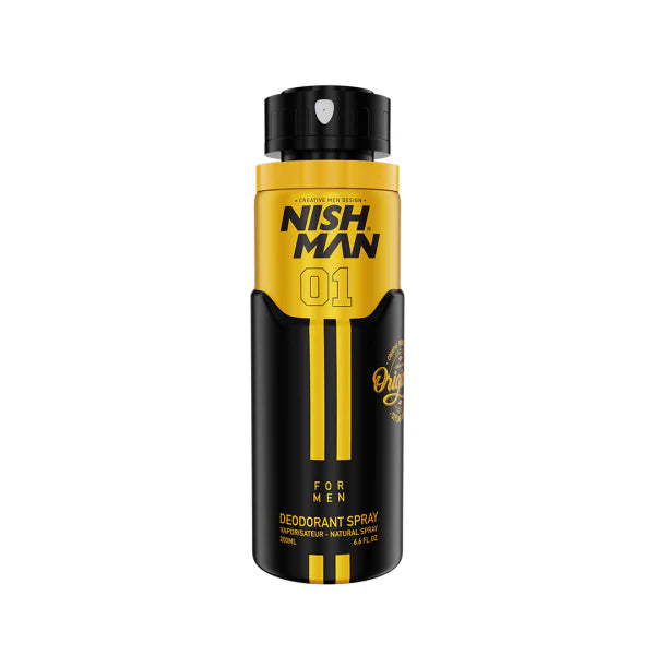 NISH MAN Deodorant Spray Original  01 - 200ml| نايش مان مزيل تعرق للرجال  بخاخ -200 مل