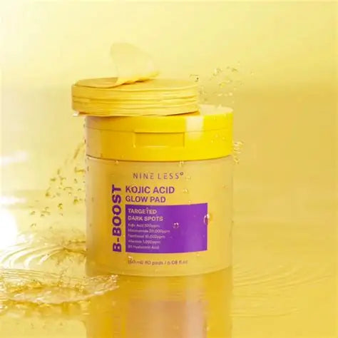 NINE LESS B-Boost Kojic Acid Glow Pad – 80pcs | ناين ليس اقراص الوجه كوجيك اسيد - 80 قرص