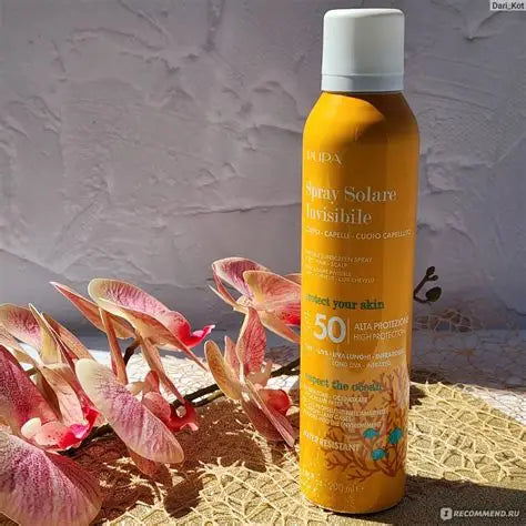Pupa Sunscreen Spray For Body & Hair Solare Invisibile SPF 50 - 200ml | بوبا – بخاخ واقي الشمس الشفاف للجسم  SPF 50 – 200 مل