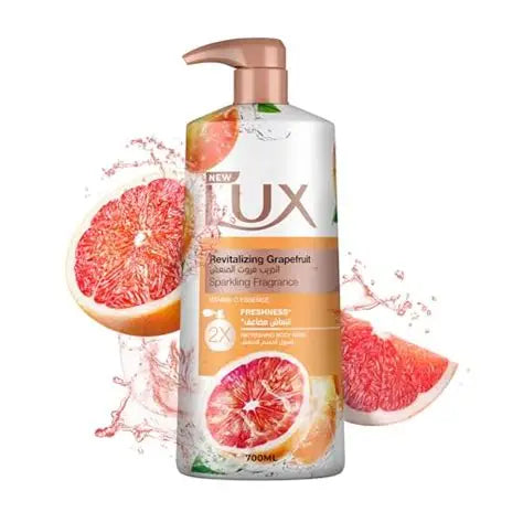 LUX Revitalizing Grapefruit Sparkling Fragrance Body Wash - 700ml| لوكس – غسول الجسم المنعش برائحة الجريب فروت – 700 مل