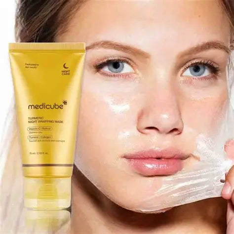 Medicube Kojic Acid Turmeric Night Wrapping Mask - 75ml | ماسك ميديكوب الليلي بالكوجيك أسيد والكركم – 75 مل