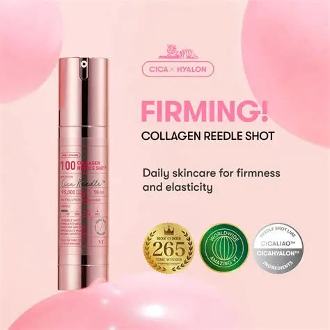 VT COSMETICS Collagen Reedle Shot 100 Collagen Microneedling Serum - 50ml | في تي كوزمتيكس كولاجين ريدل شوت 100 - سيروم المايكرونيدلينغ بالكولاجين 50 مل