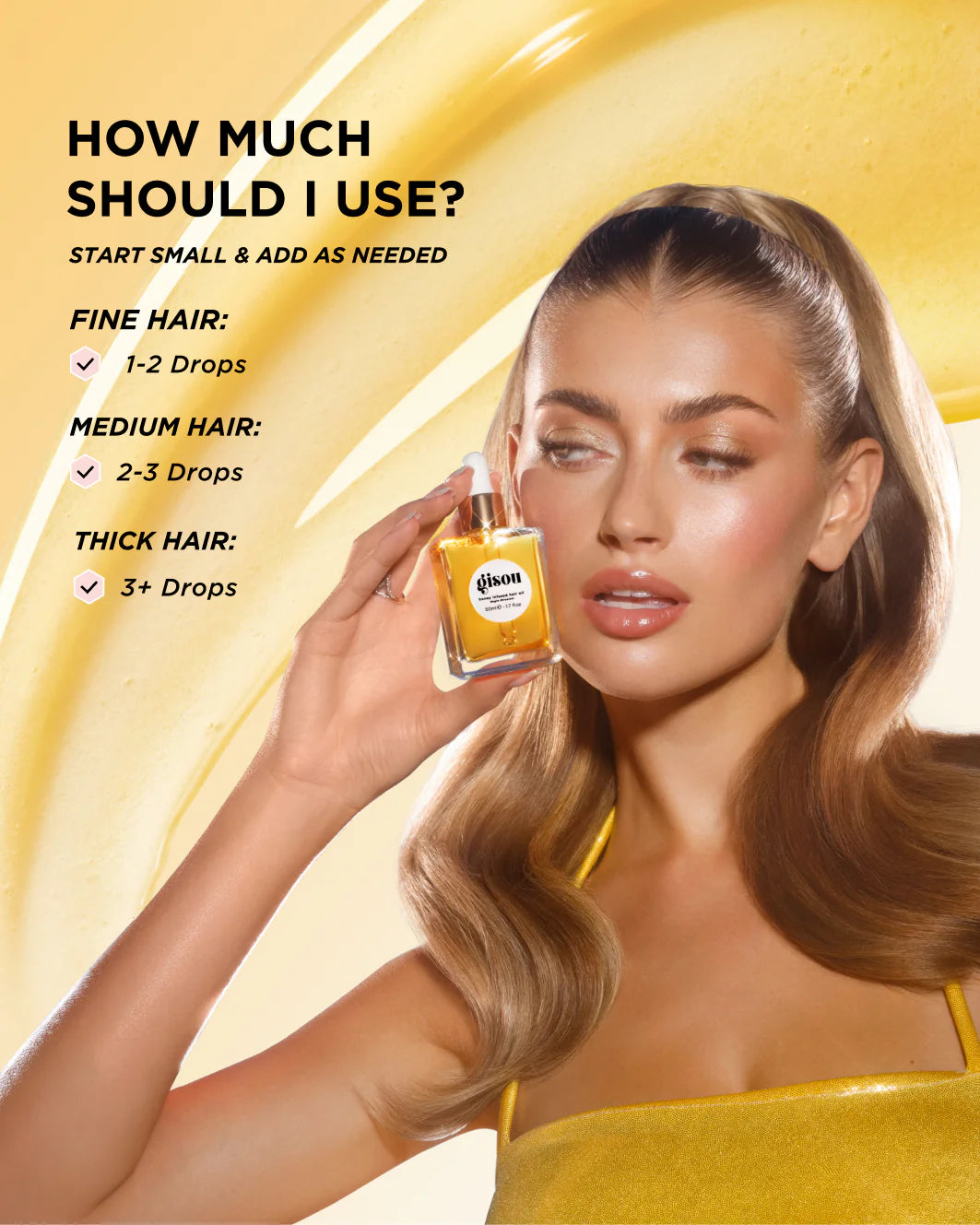 gisou Honey Infused Hair Oil - 20ml | جيسو زيت للشعر بالعسل - 20 مل