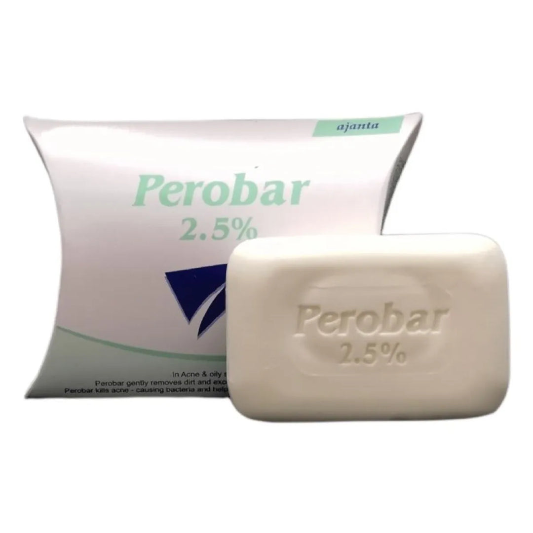 ajanta Perobar benzoyl peroxide 2.5% soap | اجانتا بيروبار صابون للوجه بيروكسيد البنزيل 2.5%