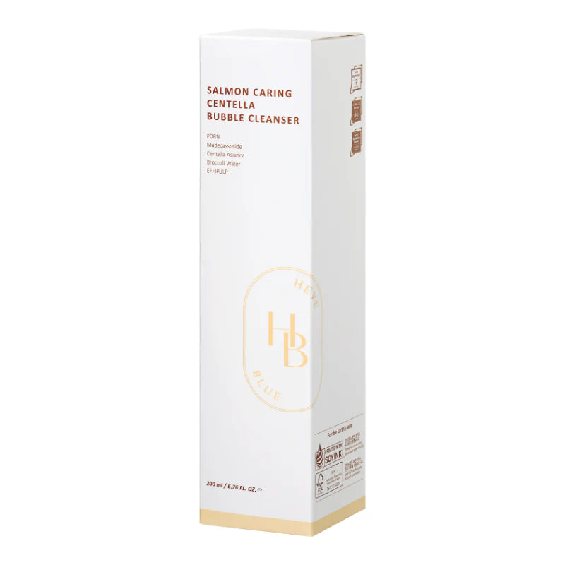 HEVEBLUE Salmon Caring Centella Bubble Cleanser - 200ml | هيفي بلو غسول رغوي بالسينتيلا و السالمون - 200 مل