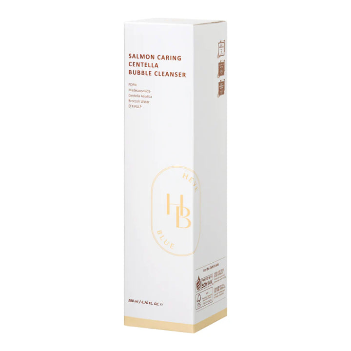 HEVEBLUE Salmon Caring Centella Bubble Cleanser - 200ml | هيفي بلو غسول رغوي بالسينتيلا و السالمون - 200 مل