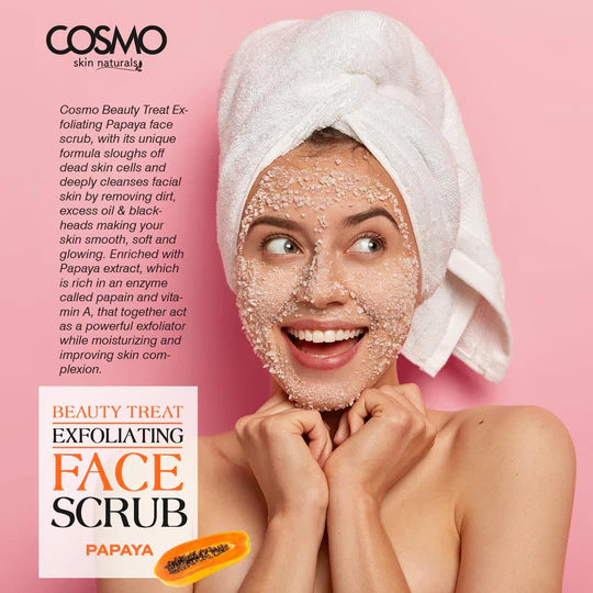 COSMO Face Scrub Papaya - 170ml | كوزمو مقشر للوجه بالبابايا - 170 مل