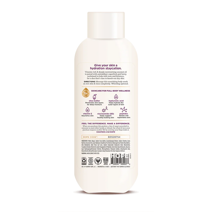 Soapbox Body Wash Coconut & Goji Berry - 591ml | سوب بوكس غسول الجسم بجوز الهند وتوت الغوجي - ٥٩١ مل