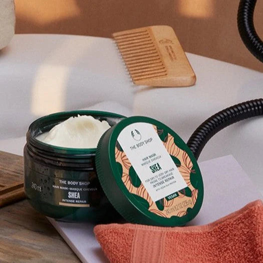 The Body Shop Hair Mask Shea For Dry To Very Dry Hair - 240ml | ذا بودي شوب ماسك للشعر الجاف و الجاف جدا بزبدة الشيا - 240 مل