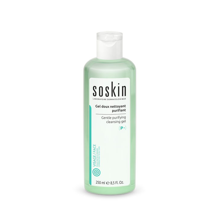 Soskin Gentle Purifying Cleasing Gel - 250ml |  سوسكن غسول منظف للبشرة المختلطة والدهنية -250 مل