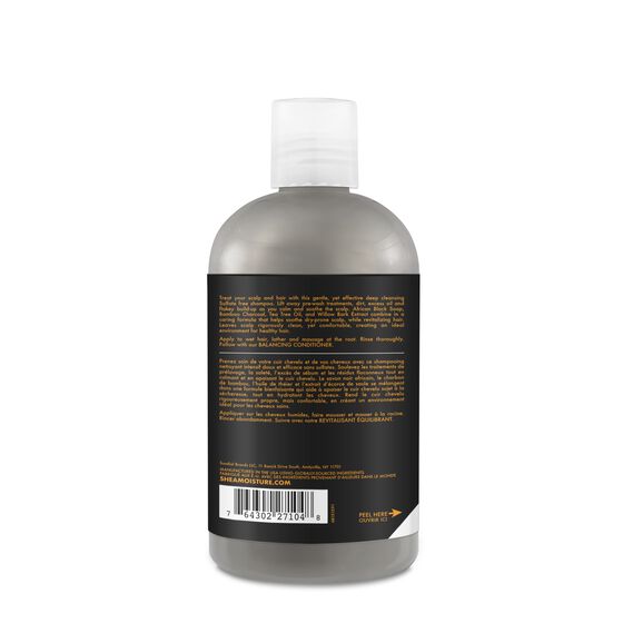 African Black Soap Bamboo Charcoal Deep Cleansing Shampoo - 384ml