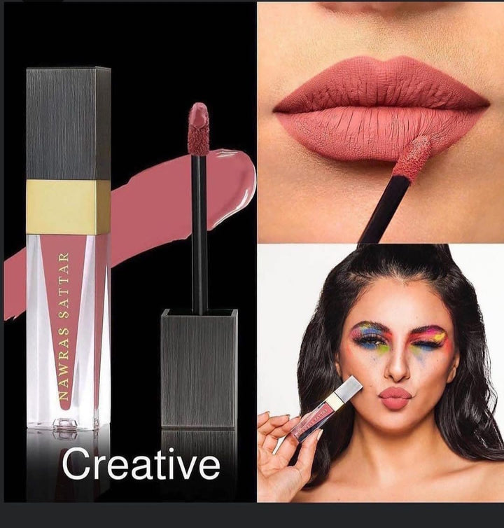 Nawras Sattar Velvety Matte Finish - 5g |نورس ستار أحمر الشفاه بالتأثير المات - 5 غ