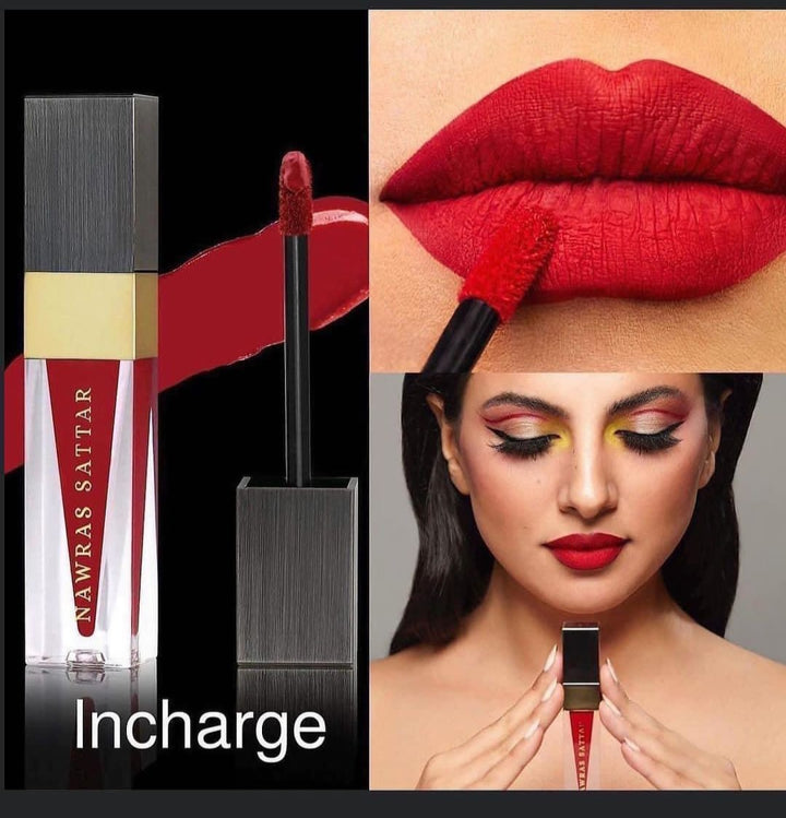 Nawras Sattar Velvety Matte Finish - 5g |نورس ستار أحمر الشفاه بالتأثير المات - 5 غ