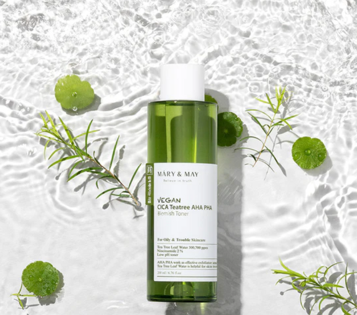 MARY & MAY Cica Tea Tree Toner - 200ml | ماري اند ماي تونر سيكا و زيت شجرة الشاي - 200 مل