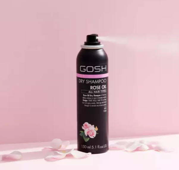Gosh Dry Shampoo Spray 150ml - Rose Oil | جوش شامبو جاف بزيت الورد - 150 مل