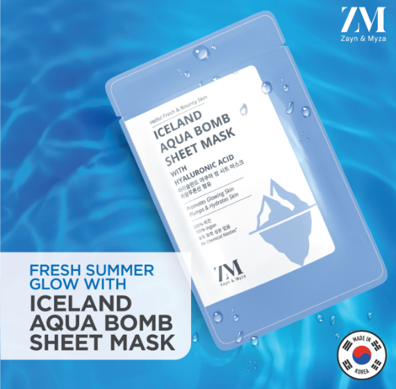 ZM Iceland Aqua Bomb Sheet Mask - 20g | زد ام ماسك أكوا بومب للوجه - 20 غرام