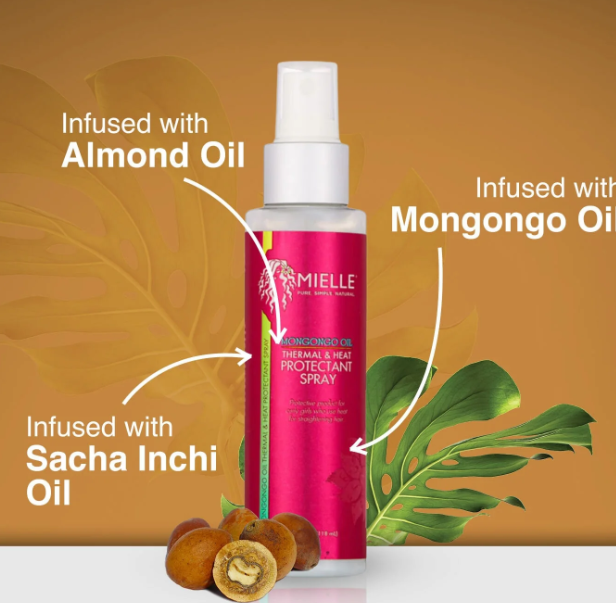 MIELLE Mongongo Thermal & Heat Spray - 118ml | ميلي بخاخ للشعر مونغونغو الحامي من الحرارة - 118 مل