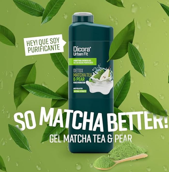Dicora Purifying Shower Gel Matcha Tea & Pear - 750ml | ديكورا شاور جيل بالماتشا والكمثرى - 750 مل
