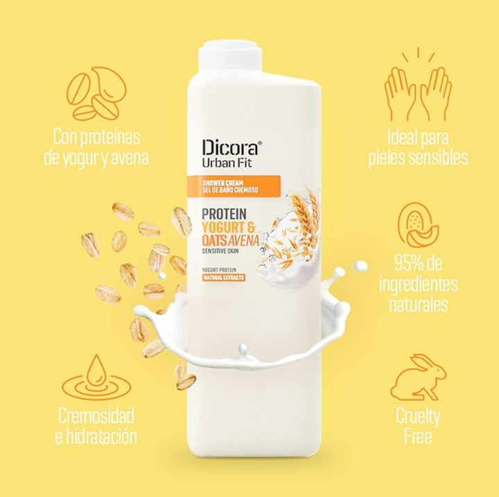 Dicora Shower Cream Yogurt & Oat Avena - 750ml | ديكورا سائل استحمام كريمي بالزبادي والشوفان - 750 مل