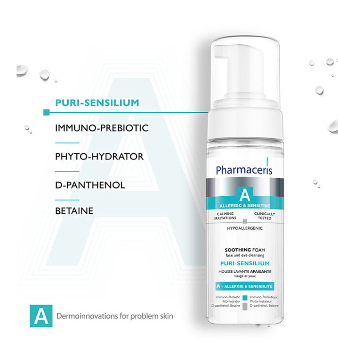 Pharmaceris Soothing Foam Face And Eye Cleansing -150ml | رغوة منظفة للوجه والعين من فارماسيرز 150 مل
