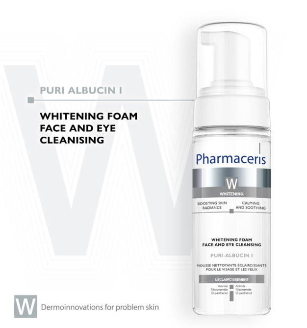 Pharmaceris Whitening Foam Eye And Face Cleansing -150ml | فارماسيرز غسول رغوي للوجه - 150 مل