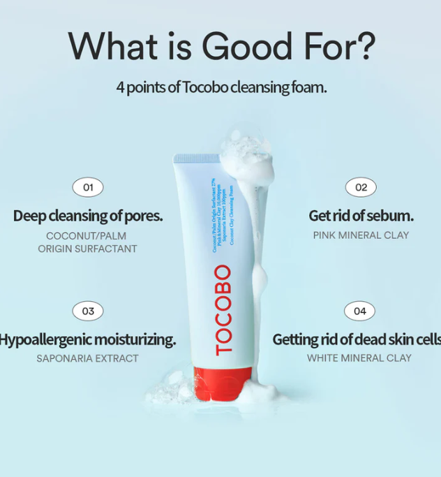 TOCOBO Clay Cleansing Foam - 150ml | توكوبو غسول الطين الرغوي - 150 مل