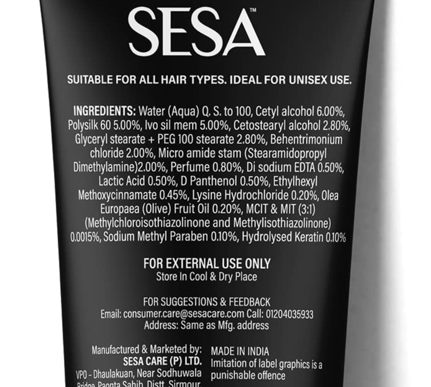 SESA Hair Conditioner With Olive Oil & D Panthenol & Keratin - 300 ml | سيزا بلسم بزبت الزيتون والكيراتين والبانتينول - 300 مل