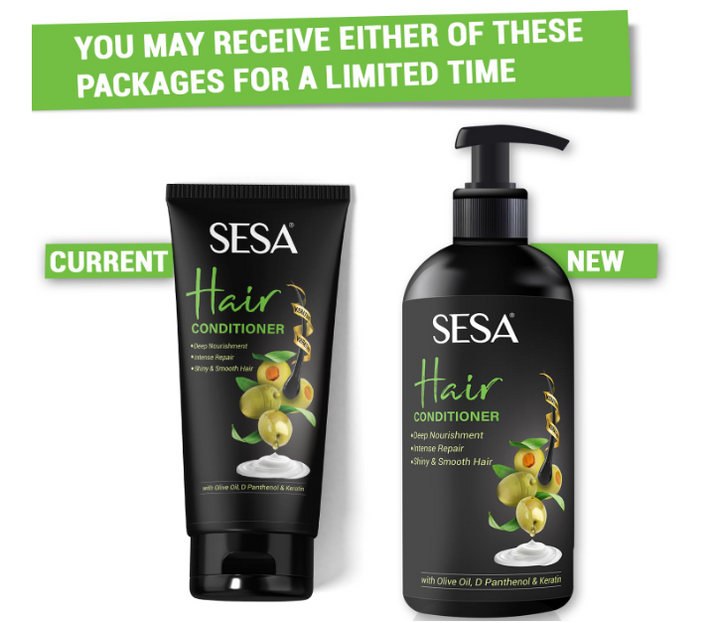 SESA Hair Conditioner With Olive Oil & D Panthenol & Keratin - 300 ml | سيزا بلسم بزبت الزيتون والكيراتين والبانتينول - 300 مل