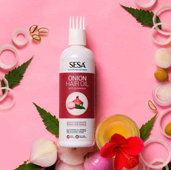 SESA Onion Hair Oil With Bhringraj - 200ml | سيزا زيت البصل للعناية بالشعر - 200 مل