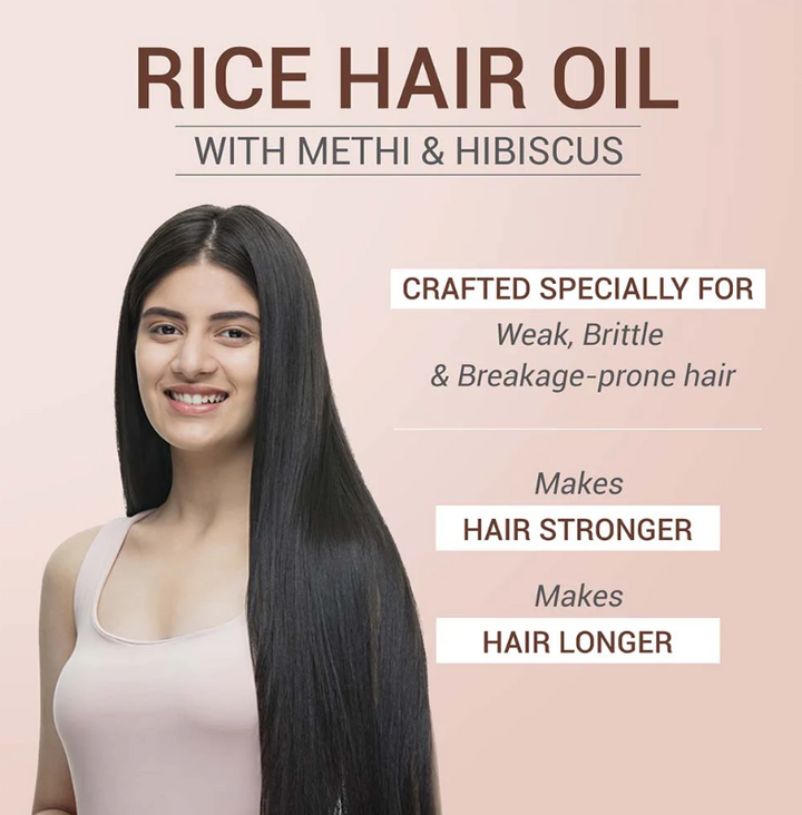 SESA Rice Hair Oil With Methi & Hibiscus - 200ml | سيزا زيت الارز للشعر الضعيف - 200 مل