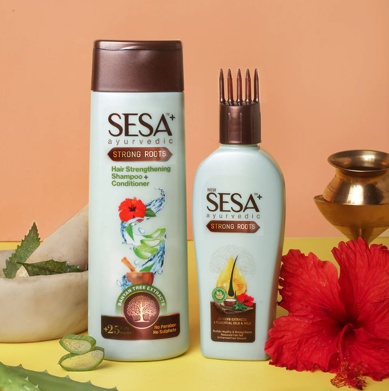 SESA Strong Roots Hair Oil - 110ml | سيزا زيت العناية بالجذور القوي - 110 مل