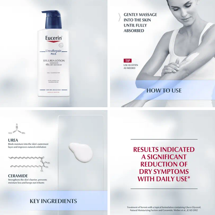 Eucerin Urea Repair PLUS 10% UREA LOTION - 250ml | يوسيرين لوشن مرطب للجسم 10% يوريا - 250 مل