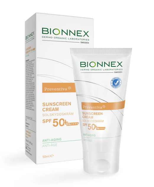 BIONNEX Preventive Sunscreen Cream Spf 50 Anti - Aging - 50ml | بايونيكس كريم واقي شمسي مضاد للتجاعيد spf50 - 50 مل