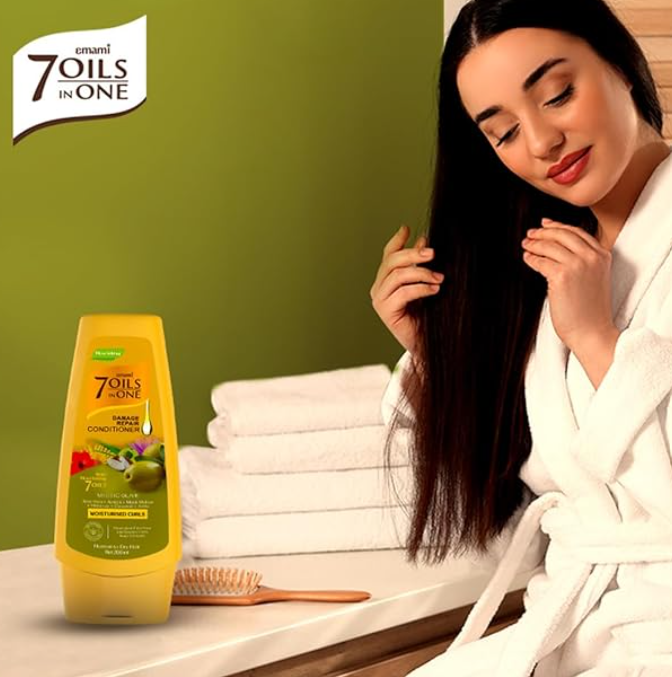 Emami 7 Oils in One One Damage Repair Conditioner Mystic Olive - 400ml | امامي بلسم الزيتون للشعر المتضرر - 400 مل